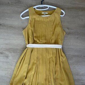 Women's mustard yellow party dress